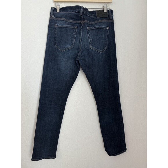 Baldwin Jeans Henley Slim Straight Denim Button Fly Blue Indigo Selvedge 34x32 - Picture 2 of 11